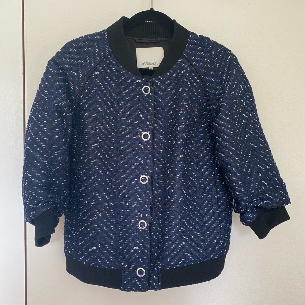 3.1 PHILLIP LIM tweed bomber jacket